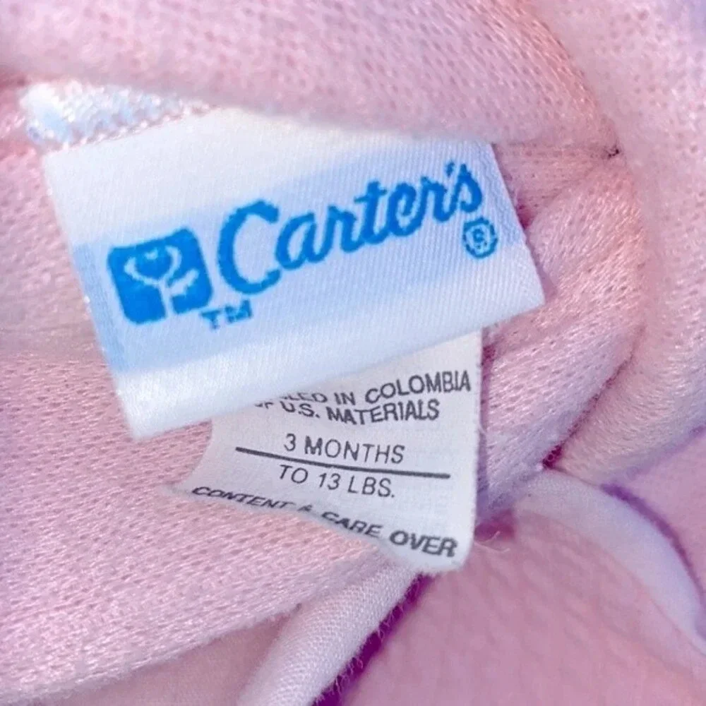 Vintage Carters 3 months pink overalls